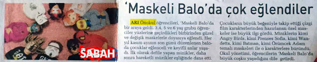 03 Aralık 2014 - Maskeli Balo'da çok eğlendiler. - Sabah