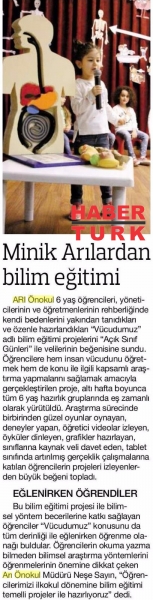 29 ARALIK 2017 CUMA HABERTÜRK-MİNİK ARILARDAN BİLİM EĞİTİMİ