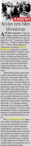 04 EKİM 2017 ÇARŞAMBA ANAYURT- ARI'DAN YENİ BİLİM LABORATUVARI