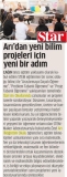 07 EKİM 2017 CUMARTESİ STAR- ARI'DAN YENİ BİLİM PROJELERİ İÇİN YENİ BİR ADIM