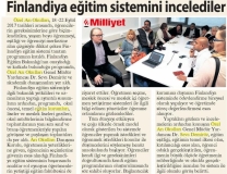 10 EKİM 2017 SALI MİLLİYET- FİNLANDİYA EĞİTİM SİSTEMİNİ İNCELEDİLER