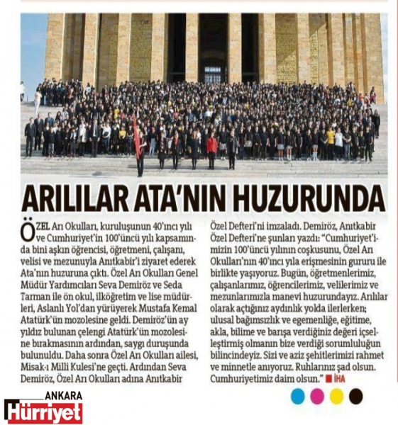 19 EKİM 2023 PERŞEMBE HÜRRİYET ANKARA