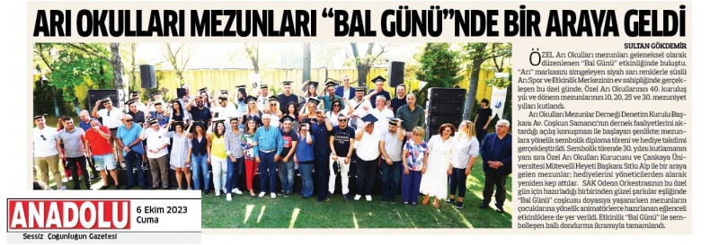 6 EKİM 2023 CUMA ANADOLU GAZETESİ