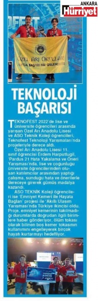 7 EYLÜL 2022 ÇARŞAMBA HÜRRİYET ANKARA