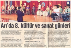 20 HAZİRAN 2016 PAZARTESİ–HABERTÜRK “ARI’DA 8. KÜLTÜR VE SANAT GÜNLERİ”