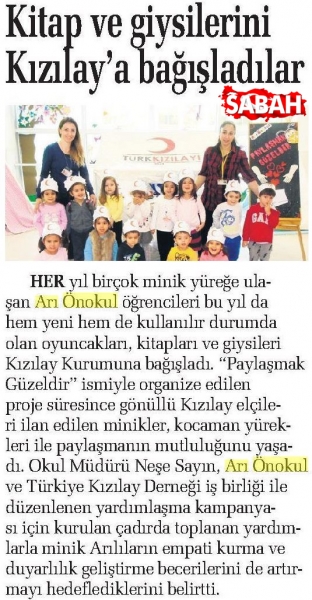 29 KASIM 2017 ÇARŞAMBA SABAH-KİTAP VE GİYSİLERİNİ KIZILAY'A BAĞIŞLADILAR