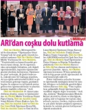 30 KASIM 2017 PERŞEMBE MİLLİYET-ARI'DAN COŞKU DOLU KUTLAMA