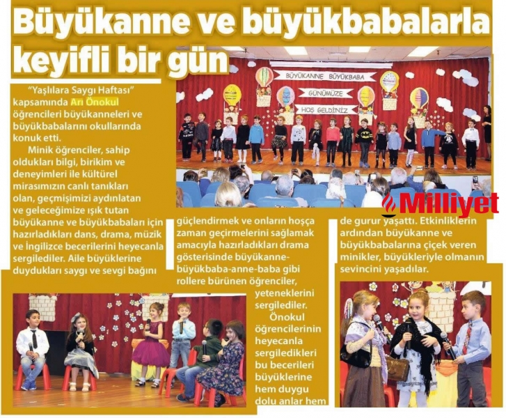 21 MART 2018 ÇARŞAMBA MİLLİYET-BÜYÜKANNE VE BÜYÜKBABALARLA KEYİFLİ BİR GÜN