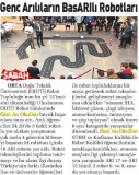 14 MART 2018 ÇARŞAMBA SABAH-GENÇ ARILILARIN BAŞARILI ROBOTLARI