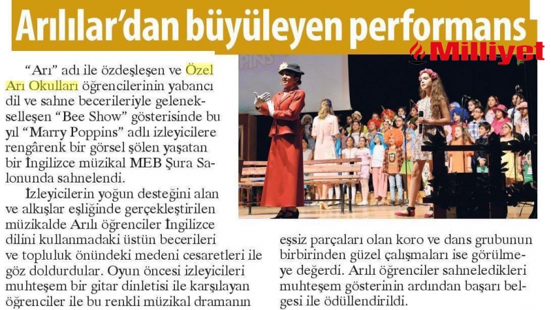226 MAYIS 2018 CUMARTESİ MİLLİYET ANKARA-ARILILARDAN BÜYÜLEYEN PERFORMANS