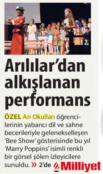 26 MAYIS 2018 CUMARTESİ MİLLİYET ANKARA-ARILILARDAN ALKIŞLANAN PERFORMANS YÖNLENDİRME