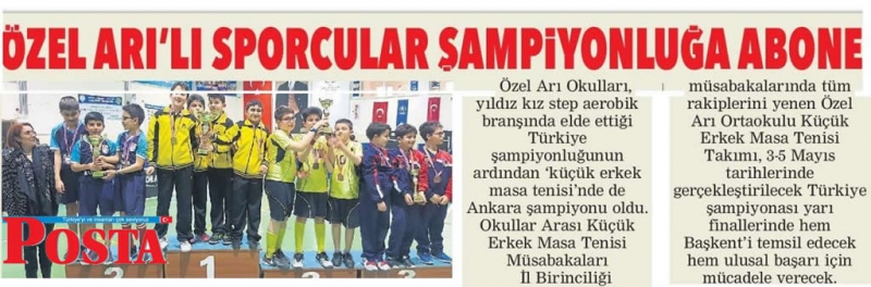 07 NİSAN 2018 CUMARTESİ POSTA-ÖZEL ARILI SPORCULAR ŞAMPİYONLUĞA ABONE