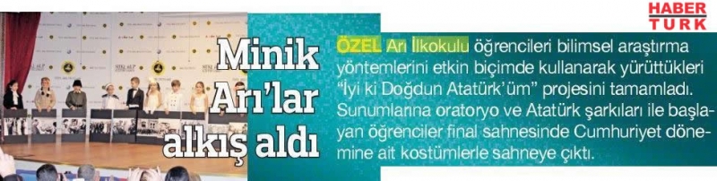 10 NİSAN 2018 SALI HABERTÜRK -MİNİK ARILAR ALKIŞ ALDI