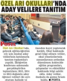 06 NİSAN 2018 CUMA POSTA-ÖZEL ARI OKULLARINDA ADAY VELİLERE TANITIM