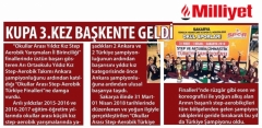 08 NİSAN 2018 PAZAR MİLLİYET-KUPA 3.KEZ BAŞKENTE GELDİ