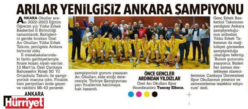 10 NİSAN 2023 PAZARTESİ HÜRRİYET ANKARA