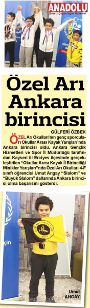 05 OCAK 2018 CUMA ANKARA ANADOLU GAZETESİ- ÖZEL ARI ANKARA BİRİNCİSİ