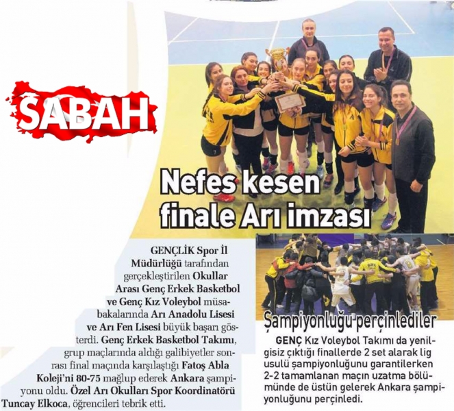 17 OCAK 2018 ÇARŞAMBA SABAH ANKARA- NEFES KESEN FİNALE ARI İMZASI