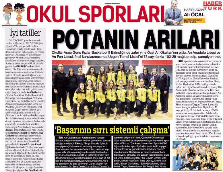 26 OCAK 2018 CUMA HABERTÜRK ANKARA-POTANIN ARILARI