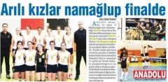 11 OCAK 2018 PERŞEMBE ANKARA ANADOLU GAZETESİ- ARILI KIZLAR NAMAĞLUP FİNALDE