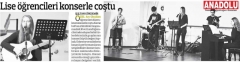 25 OCAK 2018 PERŞEMBE ANKARA ANADOLU GAZETESİ-LİSE ÖĞRENCİLERİ KONSERLE COŞTU