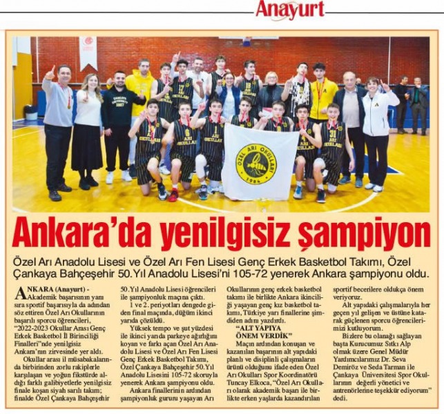 7 OCAK 2023 CUMARTESİ ANAYURT GAZETESİ