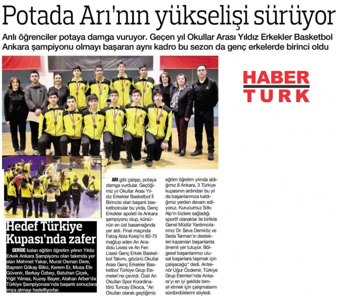 02 ŞUBAT 2018 CUMA HABERTÜRK ANKARA-POTADA ARI'NIN YÜKSELİŞİ SÜRÜYOR
