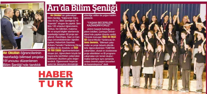 08 ŞUBAT 2018 HABERTÜRK ANKARA-ARI'DA BİLİM ŞENLİĞ